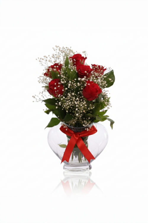 Kalpli Vazo Gül Aranjman