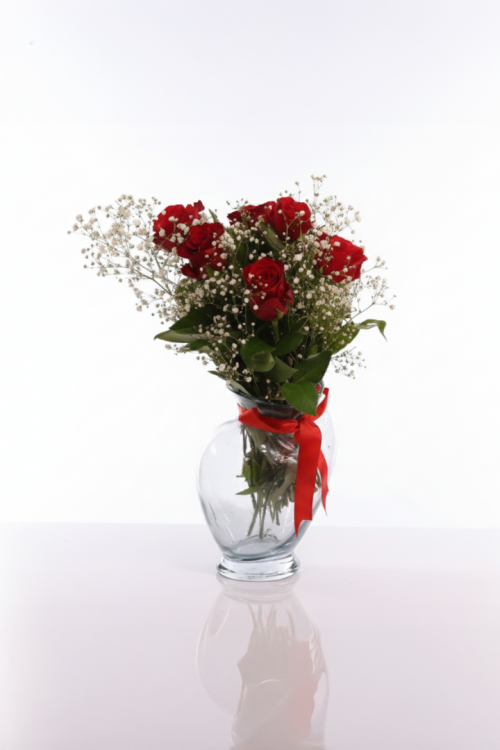 Kalpli Vazo Gül Aranjman